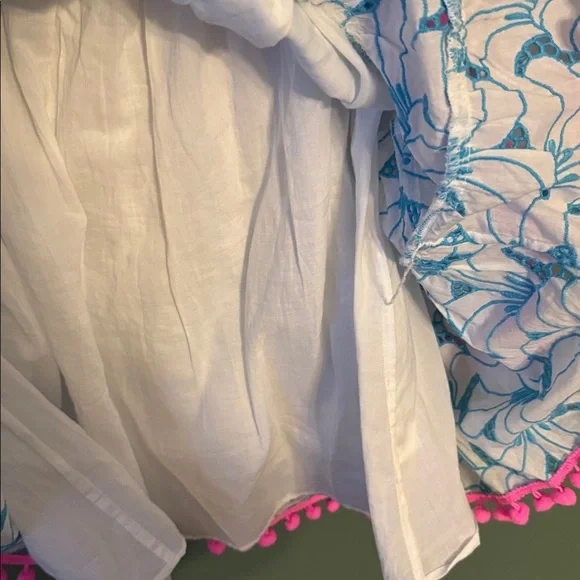 Lilly Pulitzer Addilyn one-shoulder eyelet mini dress EUC Medium - Picture 6 of 10